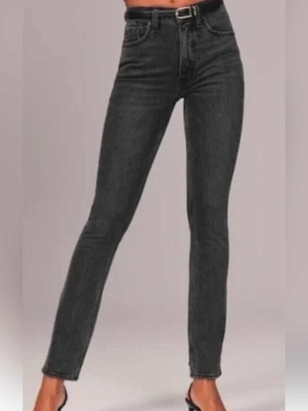 Abercrombie & Fitch 90s Skinny High Rise Jeans 32 / 14S Charcoal Wash